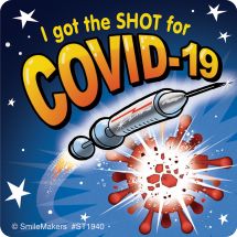 COVID-19 Shot Rocket Stickers