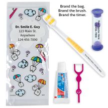 SmileCare™ Youth Dental Paratroopers with Flossers Brand-A-Kits