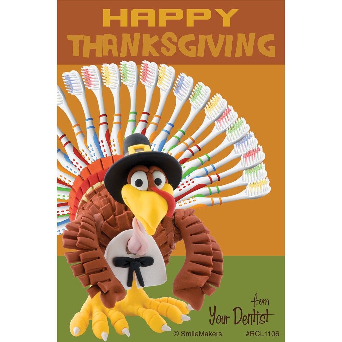 Happy Thanksgiving Dental Turkey Recall Cards Custom Recall Cards From Smilemakers