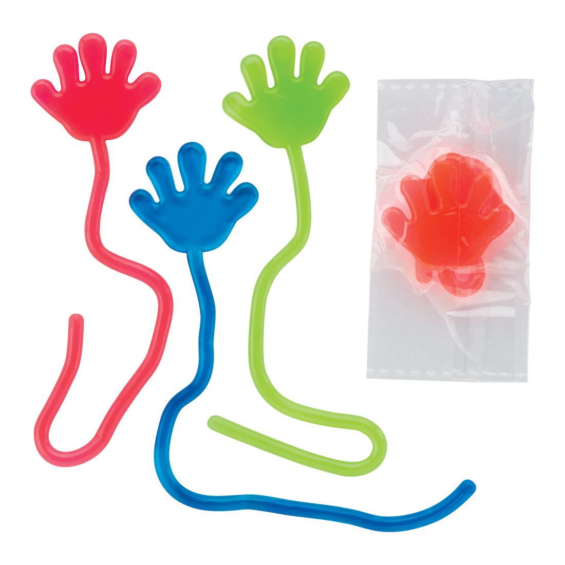 Mini Neon Sticky Hands Sticky Toys from SmileMakers