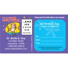 Custom Monkey Eye Chart Sticker Appointment Cards