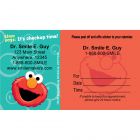 Custom Elmo Sticker Appointment Cards