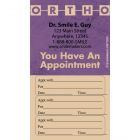 Custom Ortho Three Sticker Appointment Cards