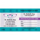 Custom Smiling Eye Glasses Appointment Cards