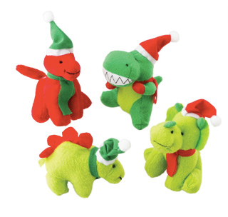 Plush Christmas Dinosaurs